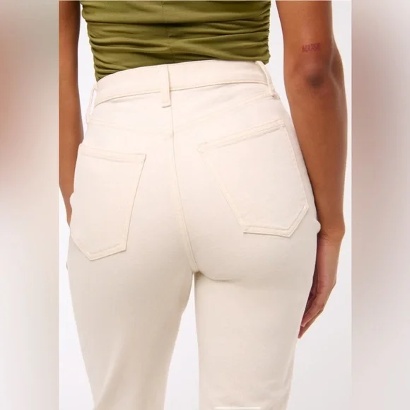 Abercrombie & Fitch Curve Love The Ankle Straight Ultra High Rise 29/8 SHORT - Picture 5 of 12